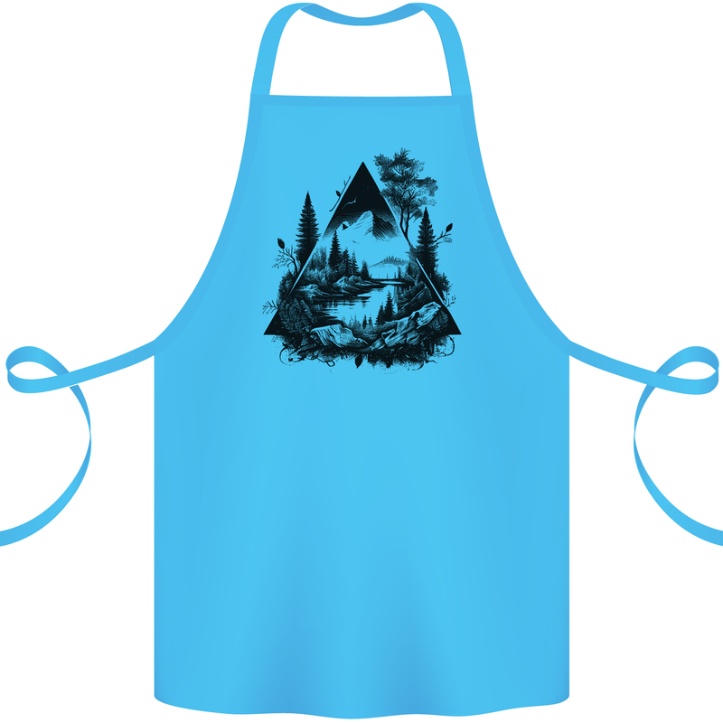 Abstract Outdoors Camping Bushcraft Hiking Trekking Cotton Apron 100% Organic Turquoise