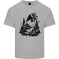 Abstract Outdoors Camping Bushcraft Hiking Trekking Kids T-Shirt Childrens Sports Grey