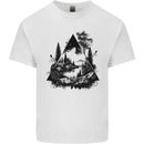 Abstract Outdoors Camping Bushcraft Hiking Trekking Kids T-Shirt Childrens White