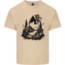 Abstract Outdoors Camping Bushcraft Hiking Trekking Mens Cotton T-Shirt Tee Top Sand