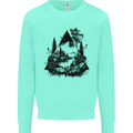 Abstract Outdoors Camping Bushcraft Hiking Trekking Mens Sweatshirt Jumper Peppermint