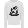 Abstract Outdoors Camping Bushcraft Hiking Trekking Mens Sweatshirt Jumper White