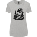 Abstract Outdoors Camping Bushcraft Hiking Trekking Womens Wider Cut T-Shirt Sports Grey