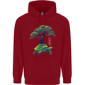 Abstract Tortoise Tree Childrens Kids Hoodie Red