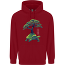 Abstract Tortoise Tree Childrens Kids Hoodie Red