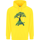 Abstract Tortoise Tree Childrens Kids Hoodie Yellow