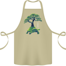 Abstract Tortoise Tree Cotton Apron 100% Organic Khaki
