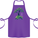 Abstract Tortoise Tree Cotton Apron 100% Organic Purple