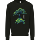 Abstract Tortoise Tree Kids Sweatshirt Jumper Black