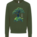 Abstract Tortoise Tree Kids Sweatshirt Jumper Forest Green