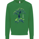 Abstract Tortoise Tree Kids Sweatshirt Jumper Irish Green