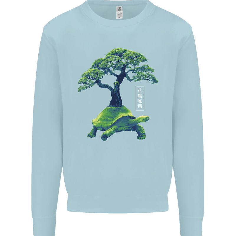 Abstract Tortoise Tree Kids Sweatshirt Jumper Light Blue