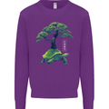 Abstract Tortoise Tree Kids Sweatshirt Jumper Purple