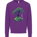 Abstract Tortoise Tree Kids Sweatshirt Jumper Purple