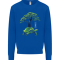 Abstract Tortoise Tree Kids Sweatshirt Jumper Royal Blue