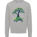 Abstract Tortoise Tree Kids Sweatshirt Jumper Sports Grey