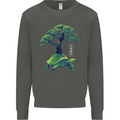 Abstract Tortoise Tree Kids Sweatshirt Jumper Storm Grey