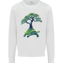 Abstract Tortoise Tree Kids Sweatshirt Jumper White