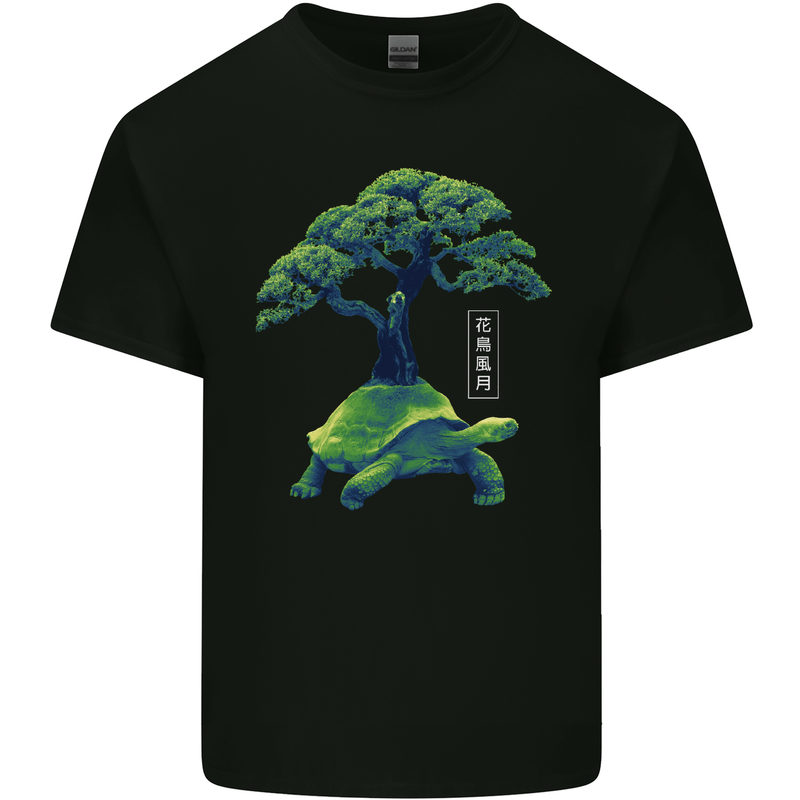 Abstract Tortoise Tree Kids T-Shirt Childrens Black