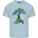 Abstract Tortoise Tree Kids T-Shirt Childrens Light Blue
