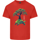 Abstract Tortoise Tree Kids T-Shirt Childrens Red