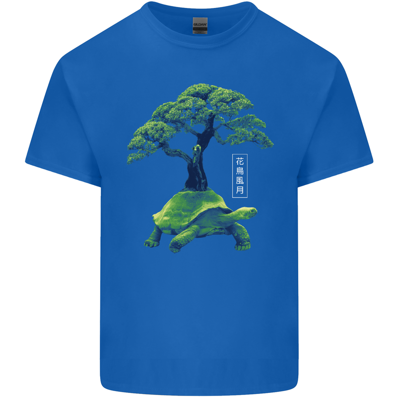 Abstract Tortoise Tree Kids T-Shirt Childrens Royal Blue