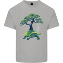 Abstract Tortoise Tree Kids T-Shirt Childrens Sports Grey