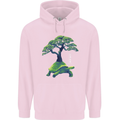 Abstract Tortoise Tree Mens 80% Cotton Hoodie Light Pink