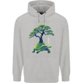 Abstract Tortoise Tree Mens 80% Cotton Hoodie Sports Grey