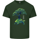 Abstract Tortoise Tree Mens Cotton T-Shirt Tee Top Forest Green