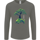 Abstract Tortoise Tree Mens Long Sleeve T-Shirt Charcoal