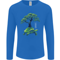 Abstract Tortoise Tree Mens Long Sleeve T-Shirt Royal Blue
