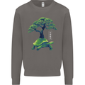 Abstract Tortoise Tree Mens Sweatshirt Jumper Charcoal