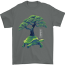Abstract Tortoise Tree Mens T-Shirt 100% Cotton Charcoal