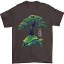 Abstract Tortoise Tree Mens T-Shirt 100% Cotton Dark Chocolate