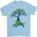 Abstract Tortoise Tree Mens T-Shirt 100% Cotton Light Blue