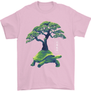 Abstract Tortoise Tree Mens T-Shirt 100% Cotton Light Pink