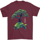 Abstract Tortoise Tree Mens T-Shirt 100% Cotton Maroon