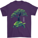 Abstract Tortoise Tree Mens T-Shirt 100% Cotton Purple