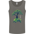 Abstract Tortoise Tree Mens Vest Tank Top Charcoal