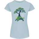 Abstract Tortoise Tree Womens Petite Cut T-Shirt Light Blue