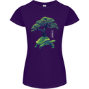 Abstract Tortoise Tree Womens Petite Cut T-Shirt Purple