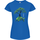 Abstract Tortoise Tree Womens Petite Cut T-Shirt Royal Blue