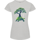 Abstract Tortoise Tree Womens Petite Cut T-Shirt Sports Grey