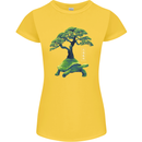 Abstract Tortoise Tree Womens Petite Cut T-Shirt Yellow