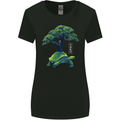 Abstract Tortoise Tree Womens Wider Cut T-Shirt Black