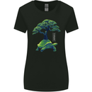 Abstract Tortoise Tree Womens Wider Cut T-Shirt Black