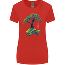 Abstract Tortoise Tree Womens Wider Cut T-Shirt Red