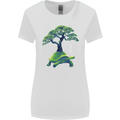 Abstract Tortoise Tree Womens Wider Cut T-Shirt White