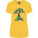 Abstract Tortoise Tree Womens Wider Cut T-Shirt Yellow